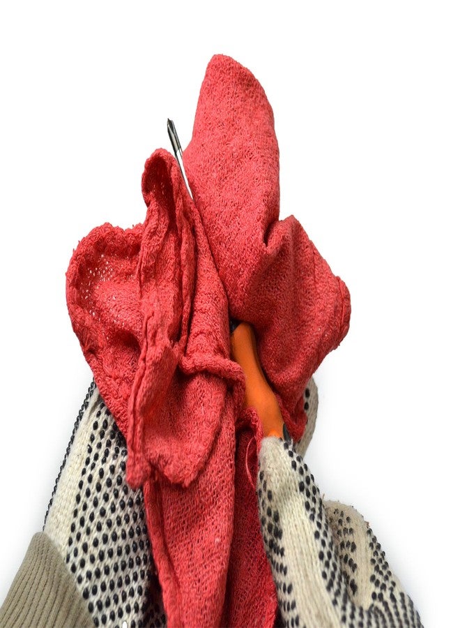 Pro-Clean Basics Premium Cotton Shop Towels Industrial-Grade Cleaning, Highly Absorbent, Reusable, Durable, Perfect for Garages, Workshops & Factories, 10" x 12", Premium Red, Pack of 100 - Image 4