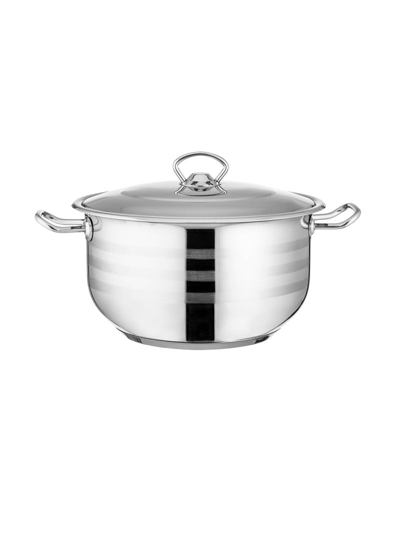TKM High quality Turkish stainless steel pot, size 24 cm, capacity 6 liters - Image 1