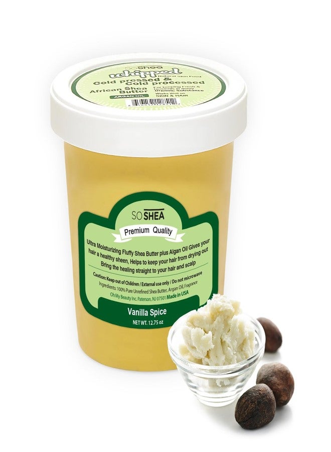 SoShea Whipped Shea Butter Vanilla Spice - Nourishes, Moisturizes & Renews | 100% African Pure Shea Butter | Cold-Pressed & Cold-Processed | No Dyes & Parabens | Vegan | 11.50oz / 326g - Image 1