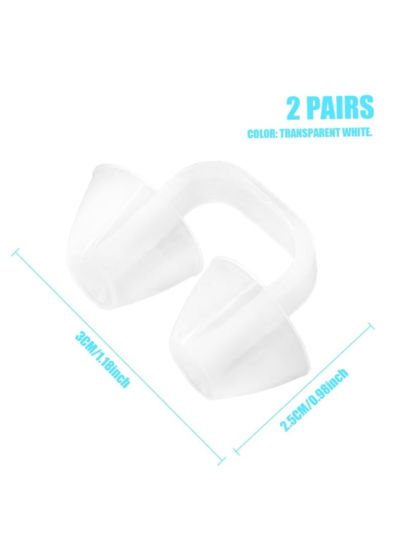 كابتن تيك Swimming Nose Clip Set, 4-Pack Transparent Silicone Nose Plugs, Non-Slip, Waterproof Nose Protectors for Adults - Ideal for Training and Beginners - Image 4