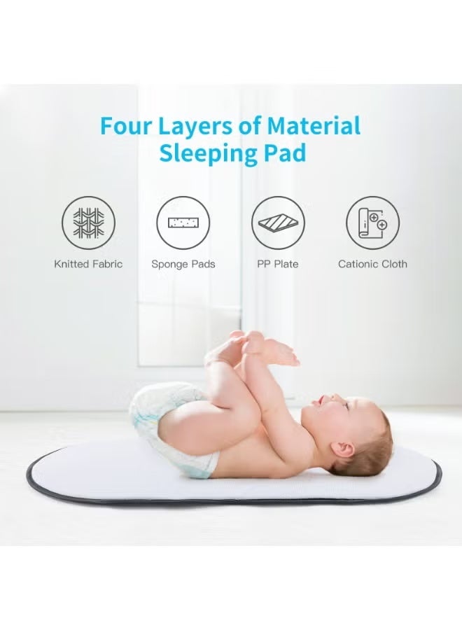 WALALLA Portable Baby Crib Bed, Foldable Travel Bassinet for Newborn, Infants Mobile Sleeping Bed with Diaper Pad ,Mosquito Net and Awning and Storage Bag - Image 2