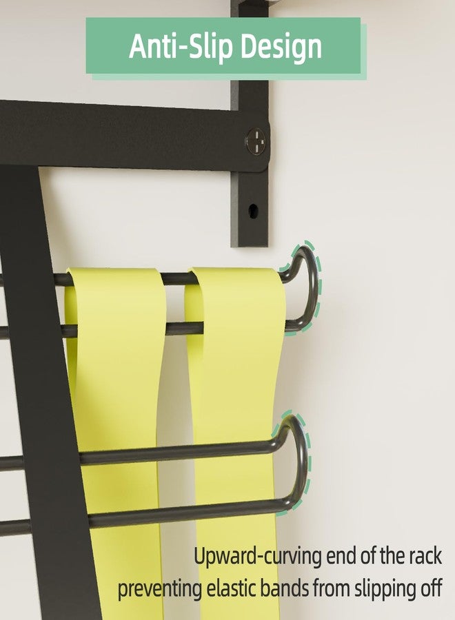 TJMOREE TJ.MOREE Resistance Rack Band Storage Hanger with Shelf Gym Equipment Organizer, Storage Rack for Home Gym,Black - Image 5