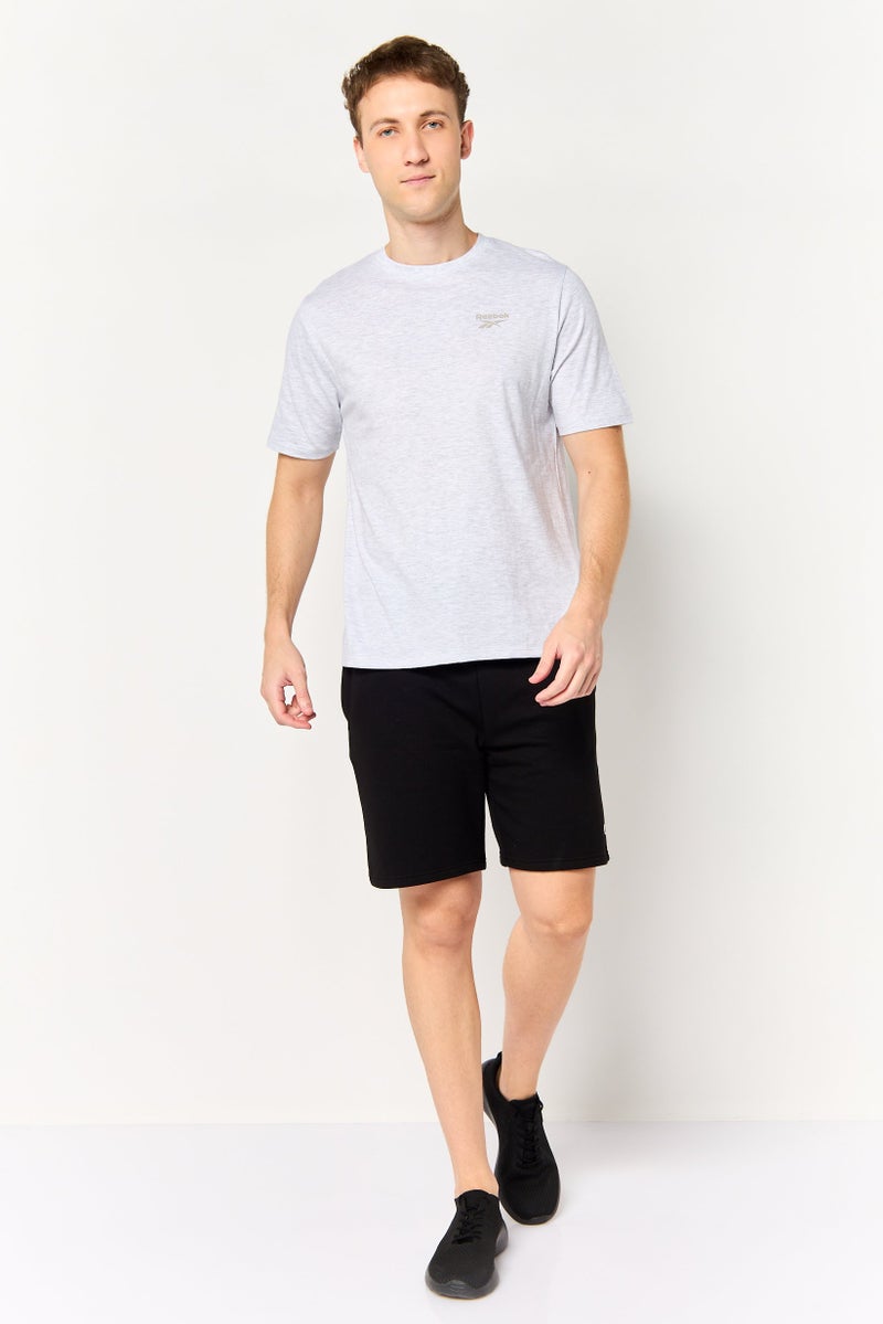 Reebok Men Sportswear Fit Short Sleeve Training T-Shirt, Light Grey - Image 3