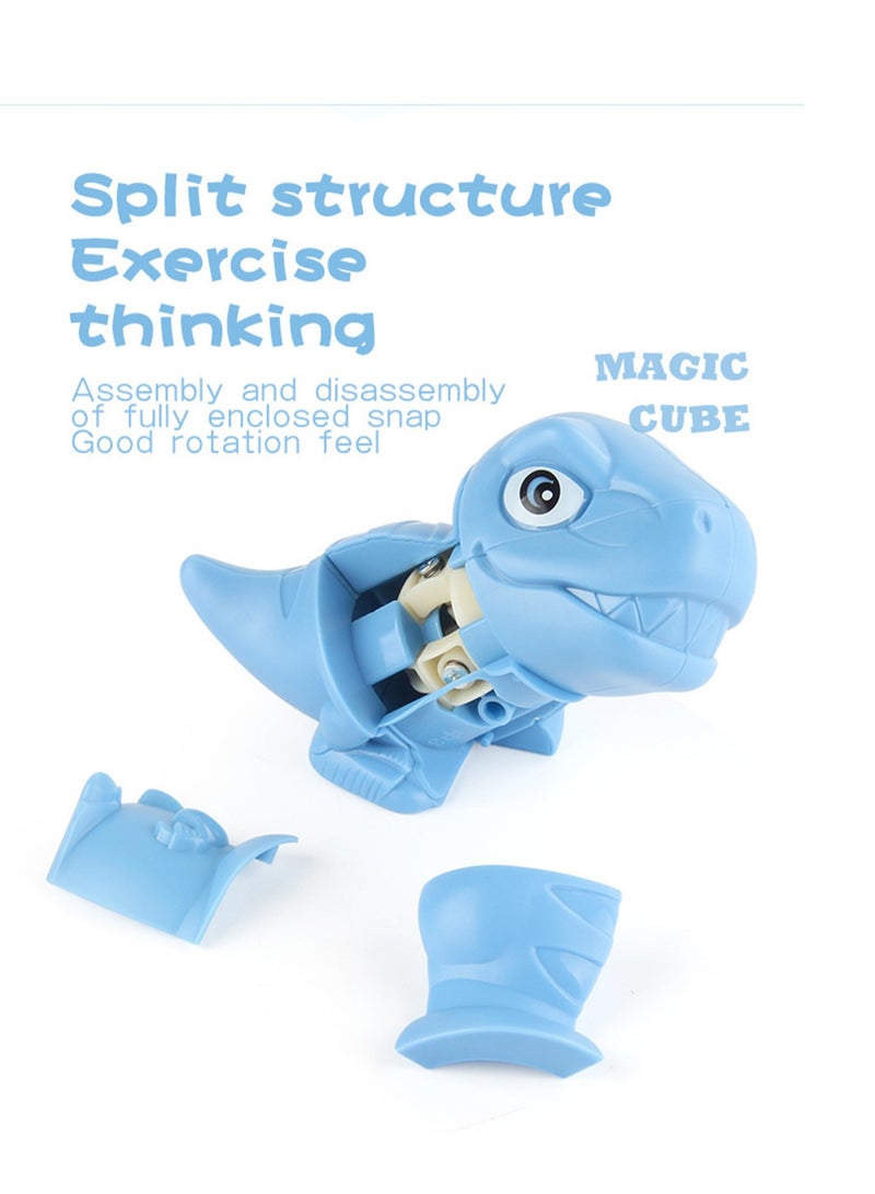 Children's Science And Education Educational Animal Second-Order Rubik's Cube Toy Dinosaur Rubik's Cube 2 in 1 Set Smooth Rotation (Brachiosaurus Green + Second-Order Rubik's Cube) - Image 3