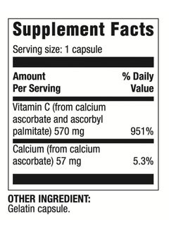 Life Enhancement Double C Max Absorption 608 Mg Buffered Vitamin C (Calcium Ascorbate And Ascorbyl Palmitate) & 61 Mg Calcium 180 Capsuls  - Image 3