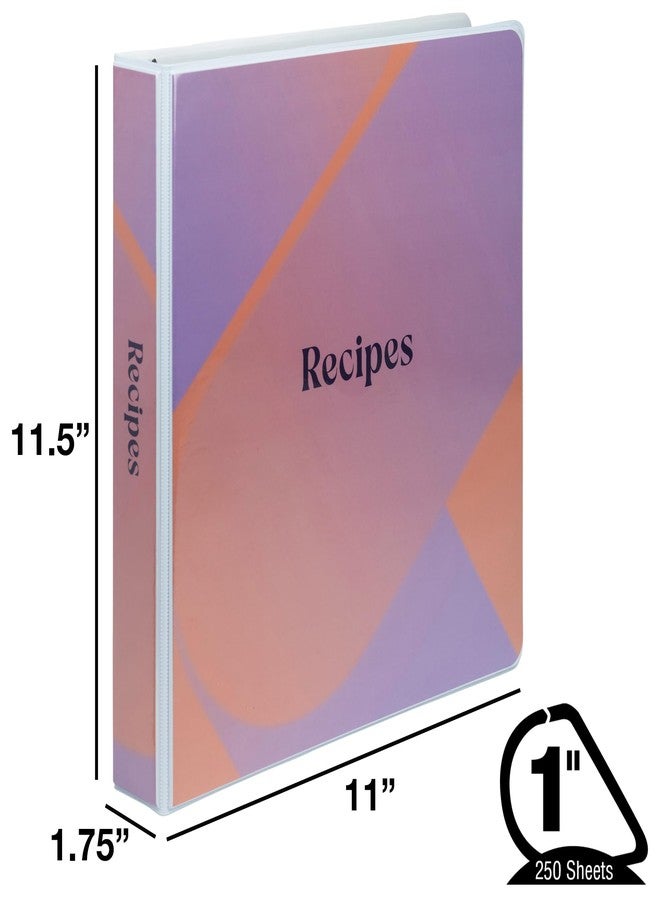 سامسيل مجلد وصفات سامسيل، صفحة كاملة 8.5 × 11 بوصة، حلقة على شكل حرف D مقاس 1 بوصة، تصميم متدرج الألوان - Image 2