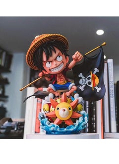 General ONE PIECE Q version car ornament model animation car carrying flag Luffy figure (24cm)  - Image 2