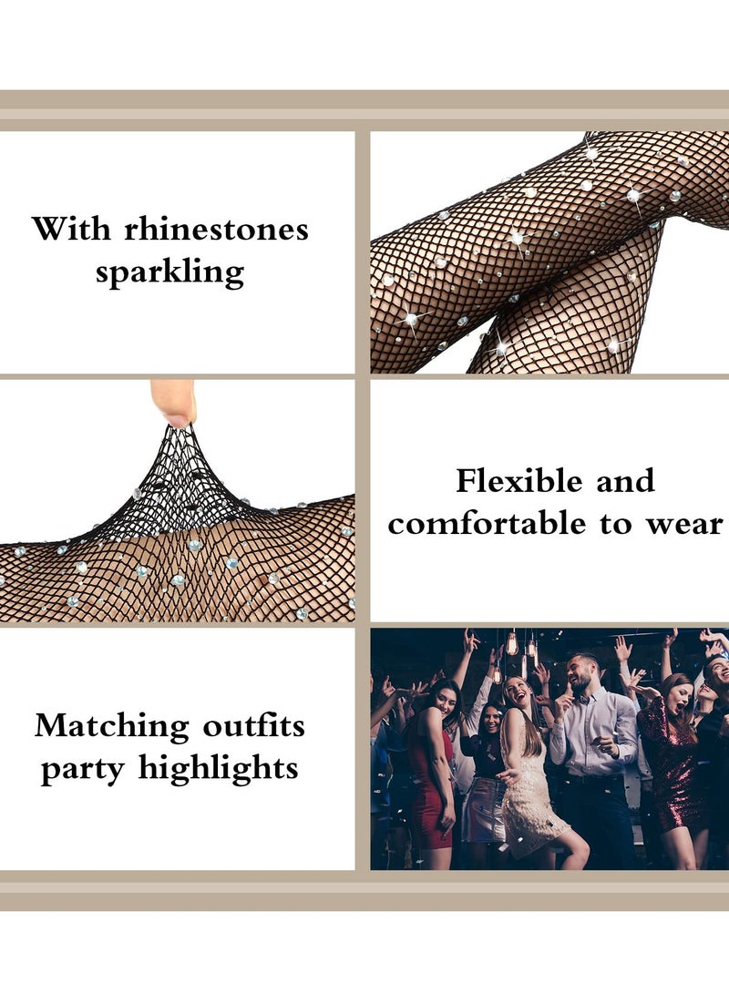 Leg Avenue womens Rhinestone Fishnet Long Gloves Lingerie Set, Black, One Size US - Image 4