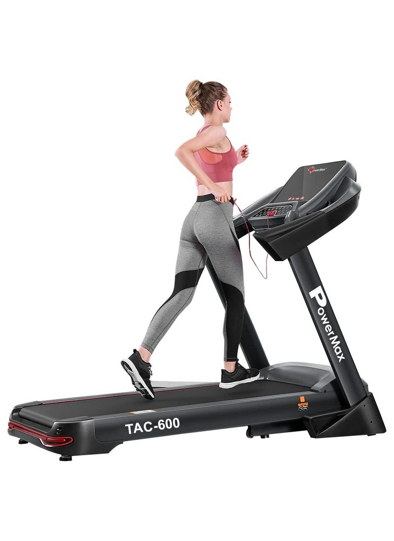 PowerMax Fitness TAC-600 (6.0HP Peak) AC Commercial Treadmill for Home, Gym, Fitness Training Use with Auto-Incline, 12 pre-set programs, Max.Speed 20 Km/ph, Max User Weight 150 Kg  - Image 2