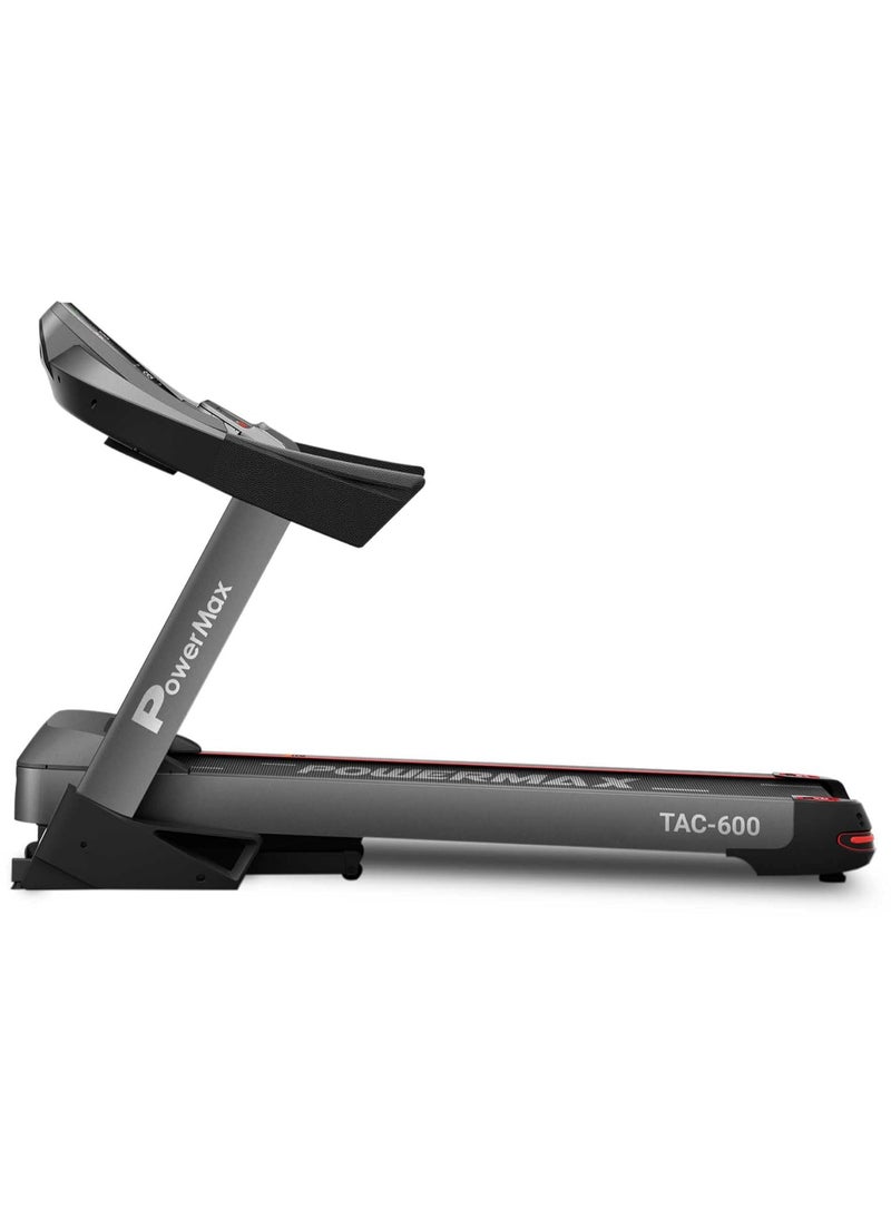 PowerMax Fitness TAC-600 (6.0HP Peak) AC Commercial Treadmill for Home, Gym, Fitness Training Use with Auto-Incline, 12 pre-set programs, Max.Speed 20 Km/ph, Max User Weight 150 Kg  - Image 4