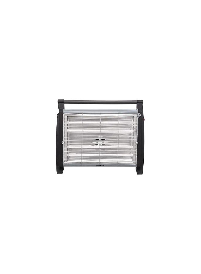 Kumtel Comtel 4 Candle Electric Heater, 2000 Watt This heater provides an easy-to-use temperature and has 4 candles for instant heating and is great for any area inside the house and a halogen handle for easy grip. - Black - Image 1