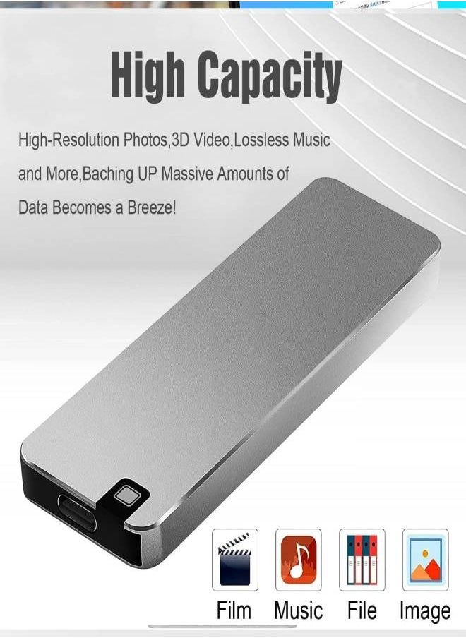 AROAQ - 12TB Portable SSD External Hard Drives Solid State External Drives Computer Backup Drive USB 3.1 to Type C Support Data Storage Transfer for Windows XP PC Laptop and Mac - Image 1