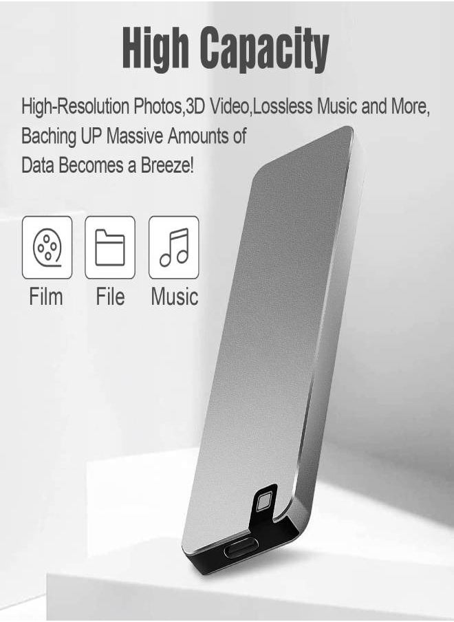 AROAQ - 12TB Portable SSD External Hard Drives Solid State External Drives Computer Backup Drive USB 3.1 to Type C Support Data Storage Transfer for Windows XP PC Laptop and Mac - Image 1