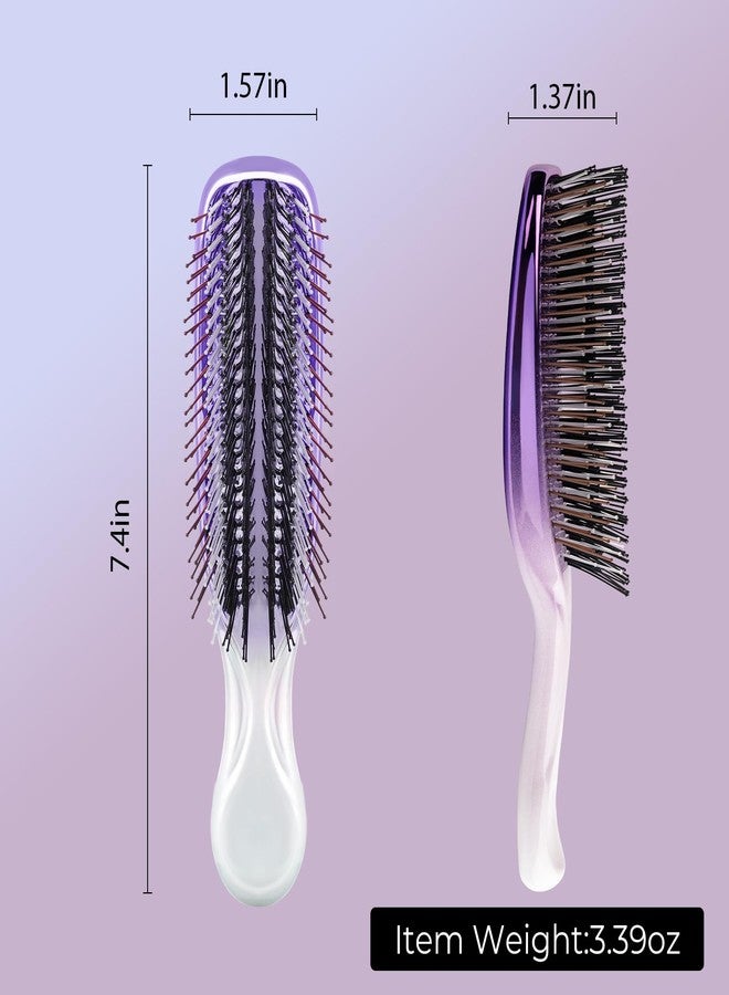 KSYN KO-KO Hair Brush Plating color for Thick Curly Thin Long Short Wet or Dry Hair Adds Shine and Makes Hair Smooth, for Adults and Kids (purple) - Image 2