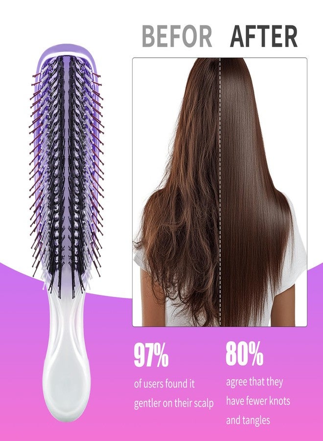 KSYN KO-KO Hair Brush Plating color for Thick Curly Thin Long Short Wet or Dry Hair Adds Shine and Makes Hair Smooth, for Adults and Kids (purple) - Image 3