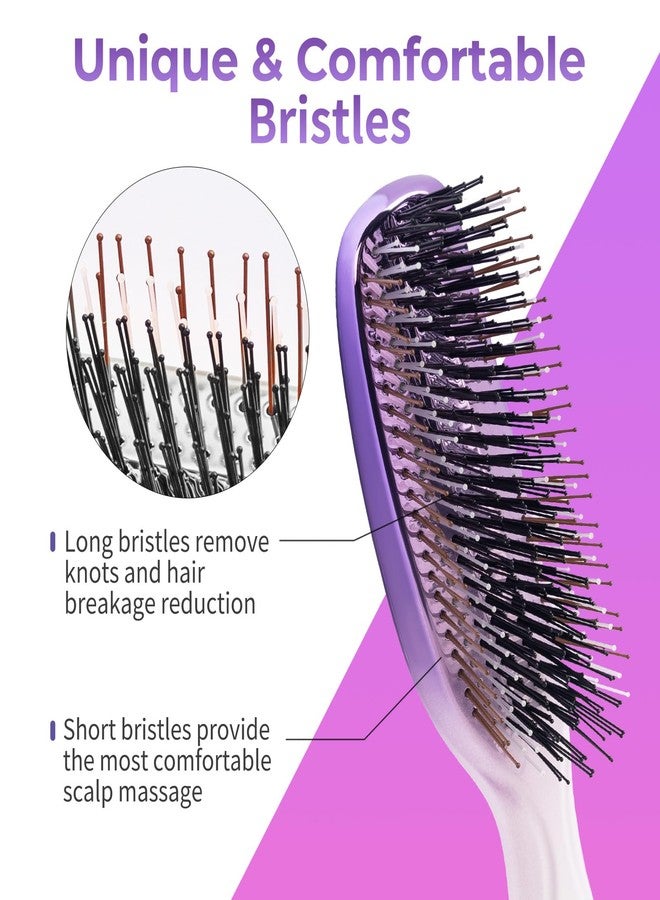 KSYN KO-KO Hair Brush Plating color for Thick Curly Thin Long Short Wet or Dry Hair Adds Shine and Makes Hair Smooth, for Adults and Kids (purple) - Image 5