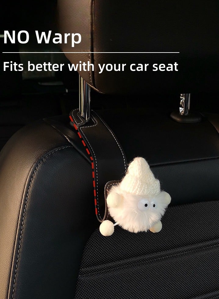 طقم خطافات تعليق للمقاعد الخلفية تناسب جميع السيارات مكون من 2 قطع,خطافات رأس السيارة، خطاف منظم المقعد الجلدي للسيارة، حامل منظم للحقيبة والملابس والقبعة، 11 رطل من الفولاذ المقاوم للصدأ. - Image 3