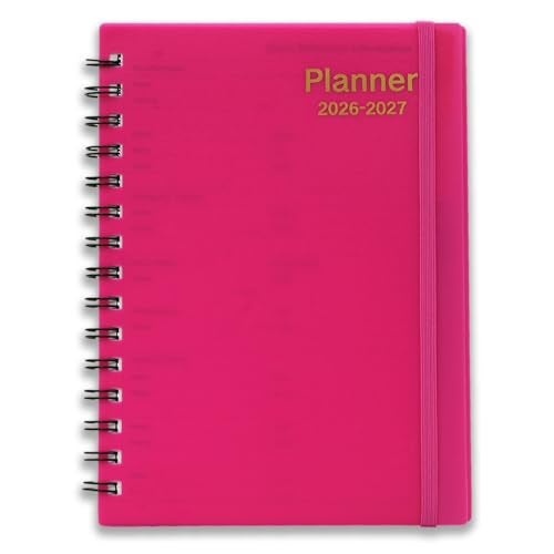 COI Calendar 2026 Diary Planner Daily 18 Months to Do List Organizer Weekly Monthly Desk Organizer for Home Office School Supplies (Pink) - Image 1