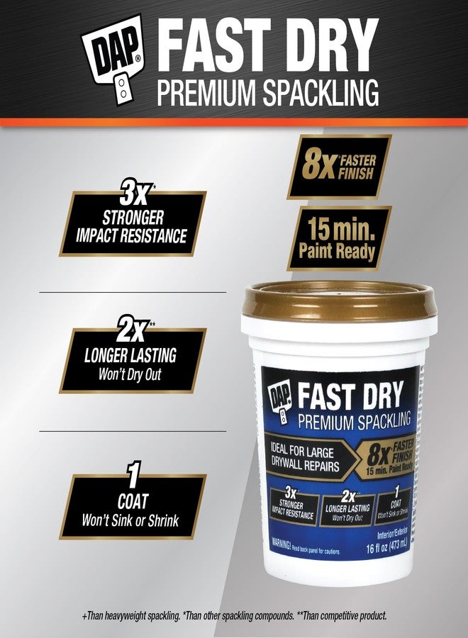 DAP Fast Dry Premium Spackling, Off White, 16 Oz (7079818440) - Image 4
