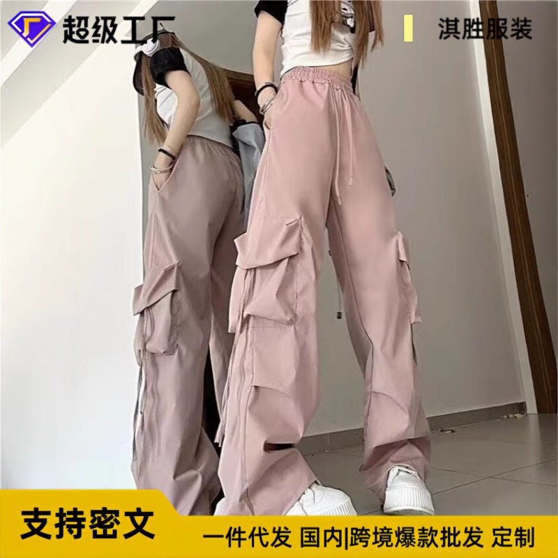 All-Match Multi-Pocket Solid Color All-Match Overalls Casual Men'S Women'S Elegant Trend Simple New Style - Image 2