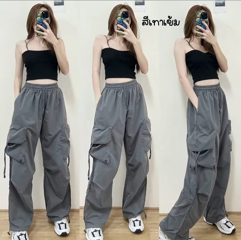 All-Match Multi-Pocket Solid Color All-Match Overalls Casual Men'S Women'S Elegant Trend Simple New Style - Image 1