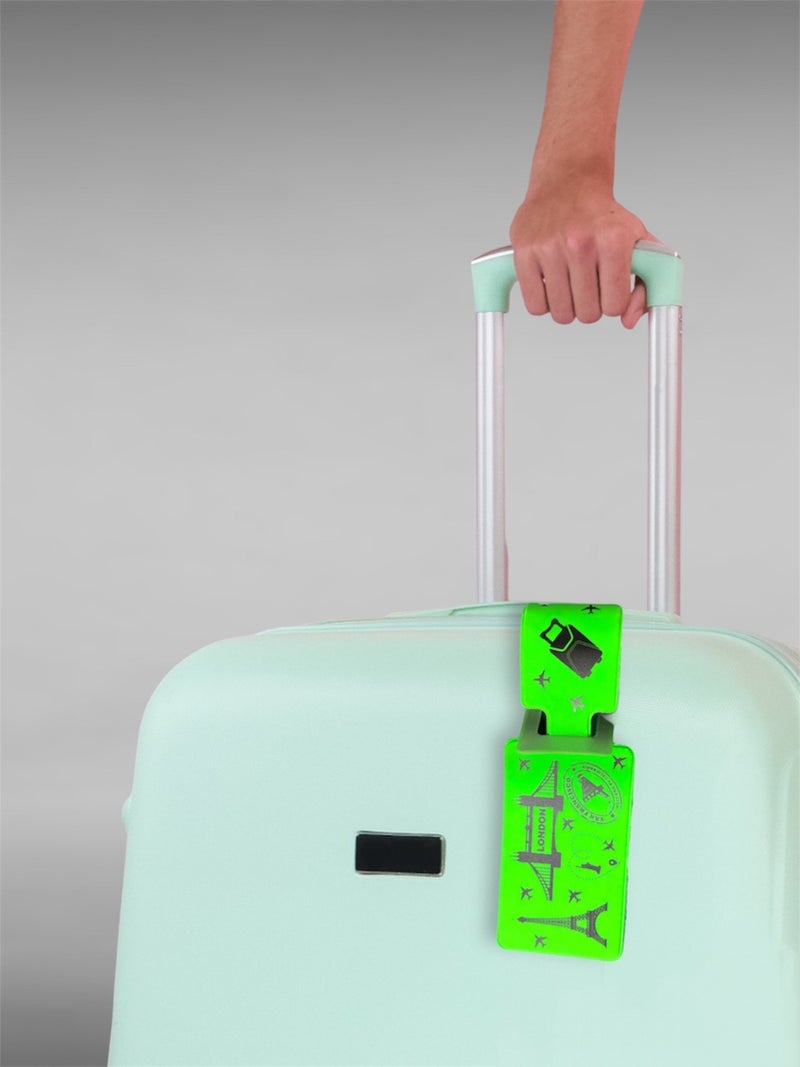 Gempo 10Pcs Neon Anti Lost Suitcase Tag Holder Bag Luggage Hanger Suitcase Tag Luggage Tag Bag Name Tag  - Image 3