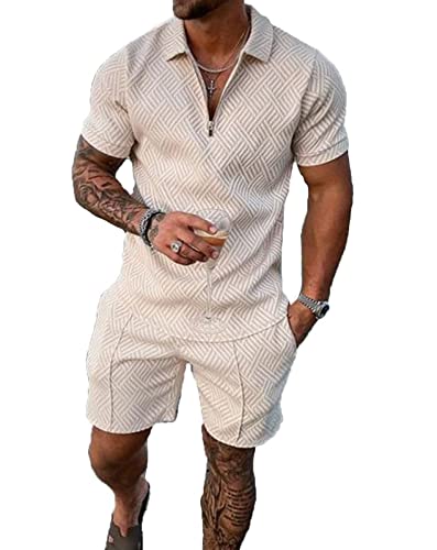 BUNDMAN Mens Short Sets 2 Piece Outfits Polo Shirt Fashion Summer Tracksuits Shorts Set for Men and Casual Set for men - Image 1