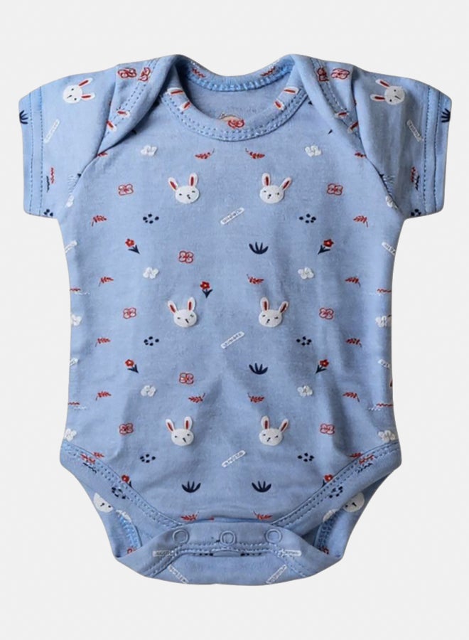 BabyShoora Baby Unisex Printed Short Sleeves Cotton Bodysuit (Pack Of 2) - Image 2