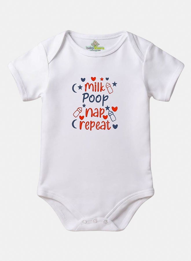 BabyShoora Baby Unisex Printed Short Sleeves Cotton Bodysuit (Pack Of 2) - Image 3