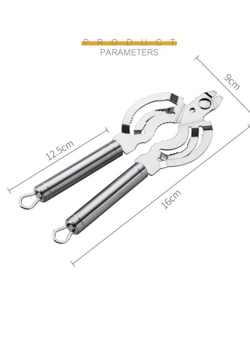 SYOSI Heavy Duty Bottle Opener,  Stainless Steel Jar Opener Strong Bottle and Jar Opening Device Heavy Gauge Bottle and Jar Opener Multi-functional Manual Can Opene Bottle and Jar Opener for Tough Lids  - Image 5