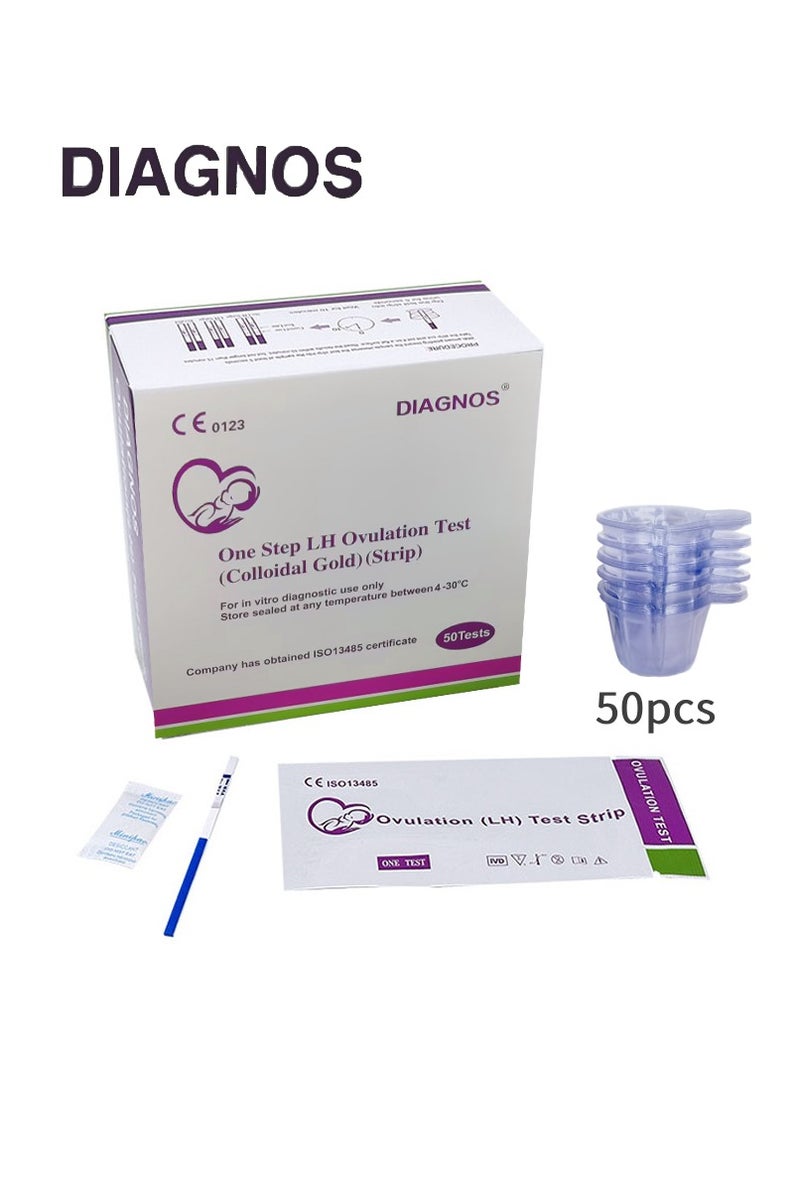 تشخبص ٥٠ شريحة اختبار إباضة، مجموعة اختبار منزلية، تظهر النتيجة خلال ١٥ دقيقة - Image 1