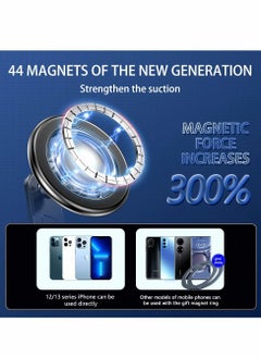 Excefore متوافق مع حامل الهاتف المغناطيسي MagSafe للسيارة [2022 ترقية جديدة] فتحة تهوية 360¬∞ حامل هاتف مغناطيسي للسيارة، هاتف iPhone 12 13 14 Pro Max/جميع الهواتف الذكية (أسود)  - Image 2