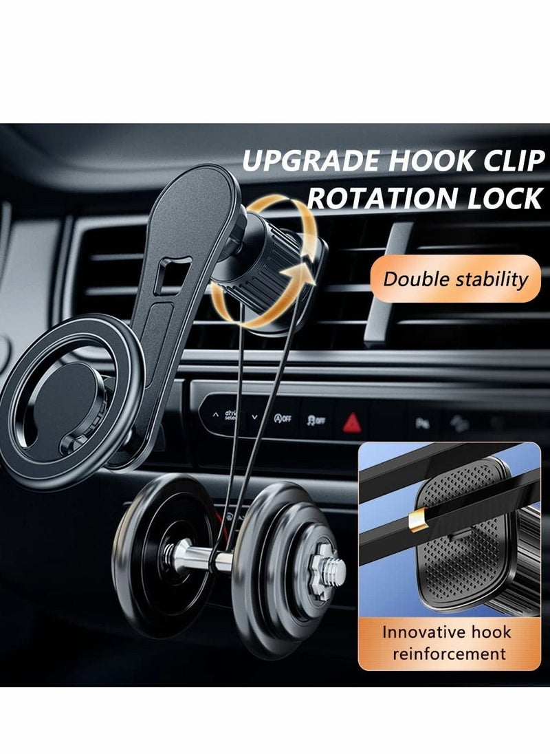 Excefore Compatible for MagSafe Car Mount [2022 New Upgrade] Vent 360° Rotation Magnetic Phone Holder Car, Cell iPhone 12 13 14 Pro Max/All Smart Phones(Black)  - Image 5