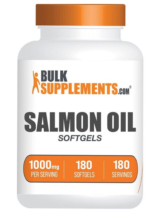 BULKSUPPLEMENTS.COM - Salmon Oil Softgels Omega 3 Supplement Wild Alaskan Salmon Oil Fish Oil Supplement Salmon Oil Supplements Per Serving Salmon Oil Capsules 180 Softgels - Image 1