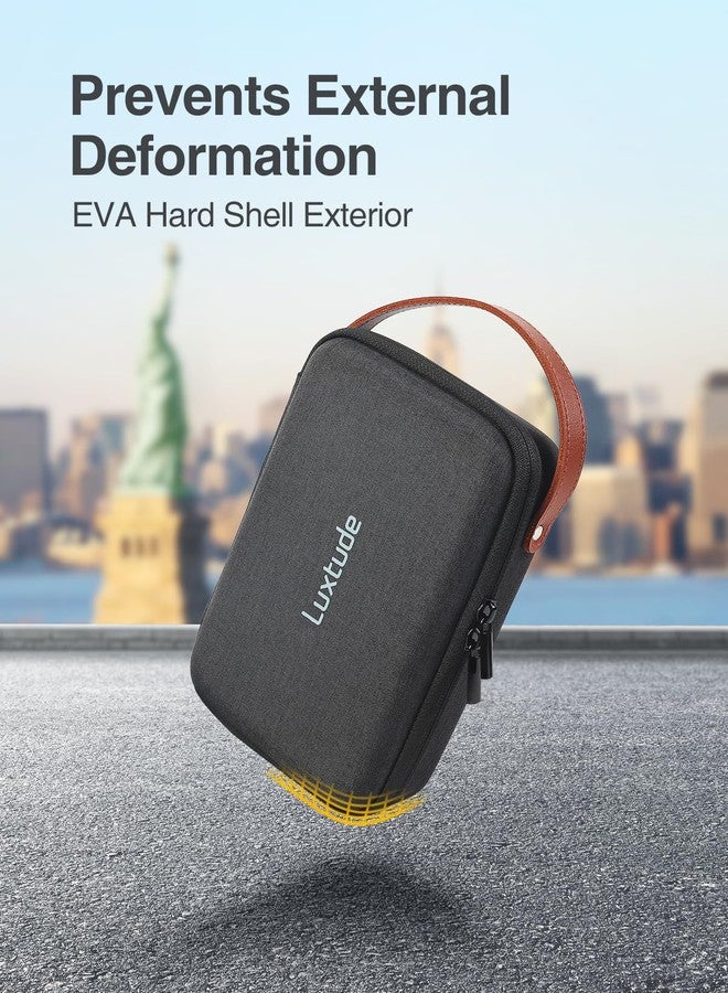 لوكس تيود حقيبة Luxtude الصلبة المصنوعة من مادة EVA مع إسفنج، حقيبة تنظيم الكاميرا المقاومة للصدمات ذات الجوانب الصلبة المصنوعة من مادة EVA، حقائب حمل للسفر للطائرات بدون طيار والمنتجات الرقمية والأجهزة الإلكترونية وما إلى ذلك. - Image 4