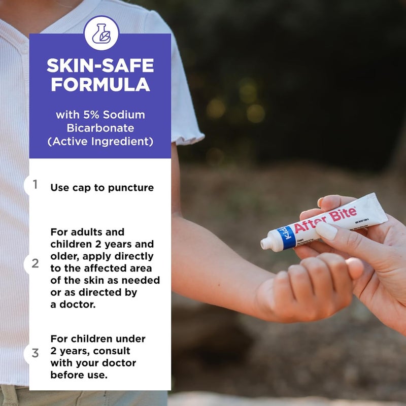 AfterBite Kids - Bug Bite Itch Relief for Kids with Sodium Bicarbonate - Ideal for Mosquito Bites, Fire Ant Bites, Bees & More - Portable Cream Formula - 0.7 oz (4 Pack) - Image 3