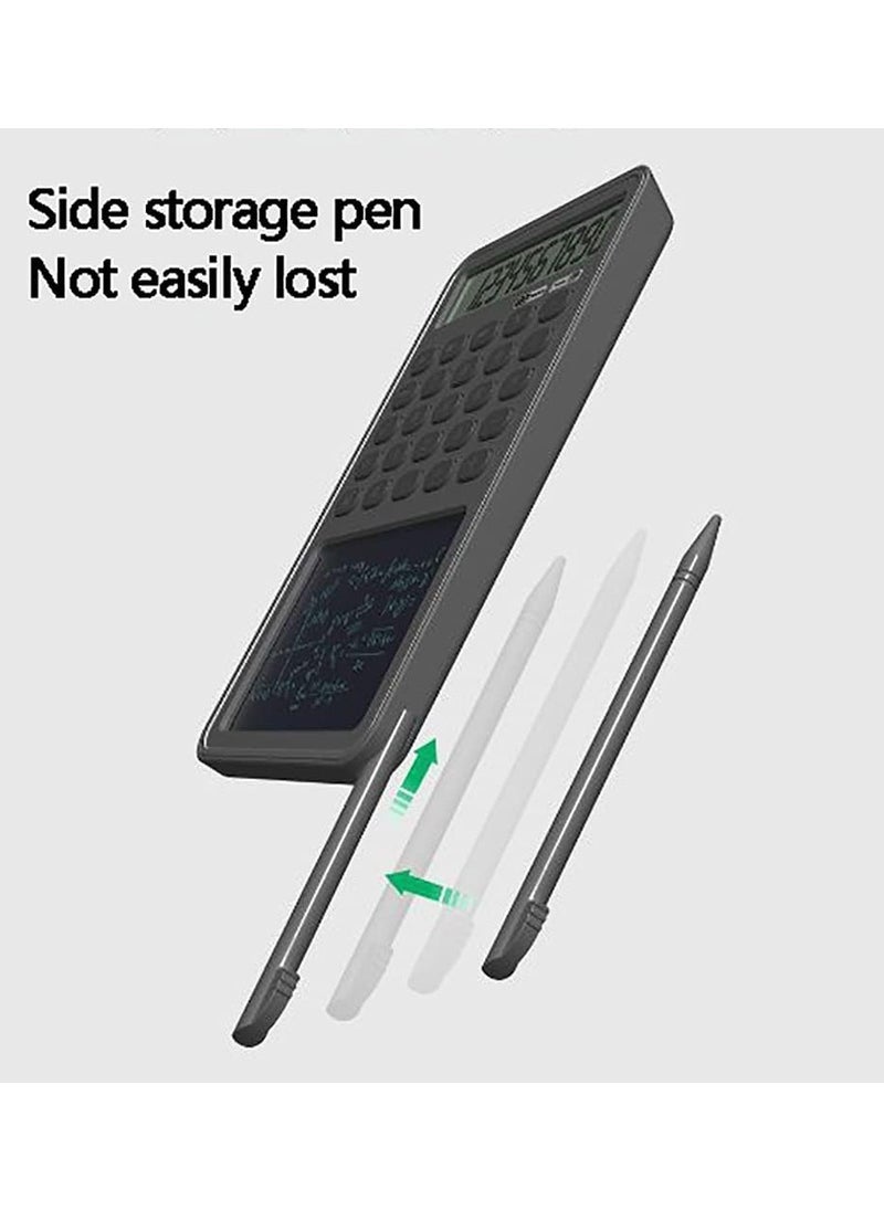 Calculator Basic With Writing Tablet Stylus Pen Digit Display Hand held Calculator For Daily Calculate And Office Black