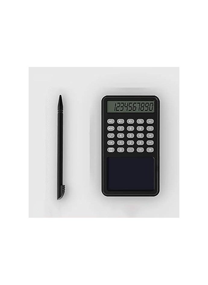 Calculator Basic With Writing Tablet Stylus Pen Digit Display Hand held Calculator For Daily Calculate And Office Black