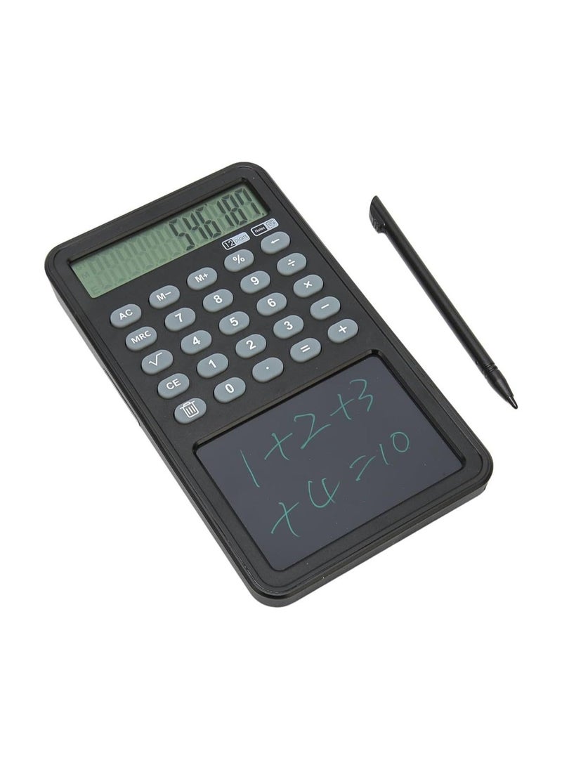 Calculator Basic With Writing Tablet Stylus Pen Digit Display Hand held Calculator For Daily Calculate And Office Black