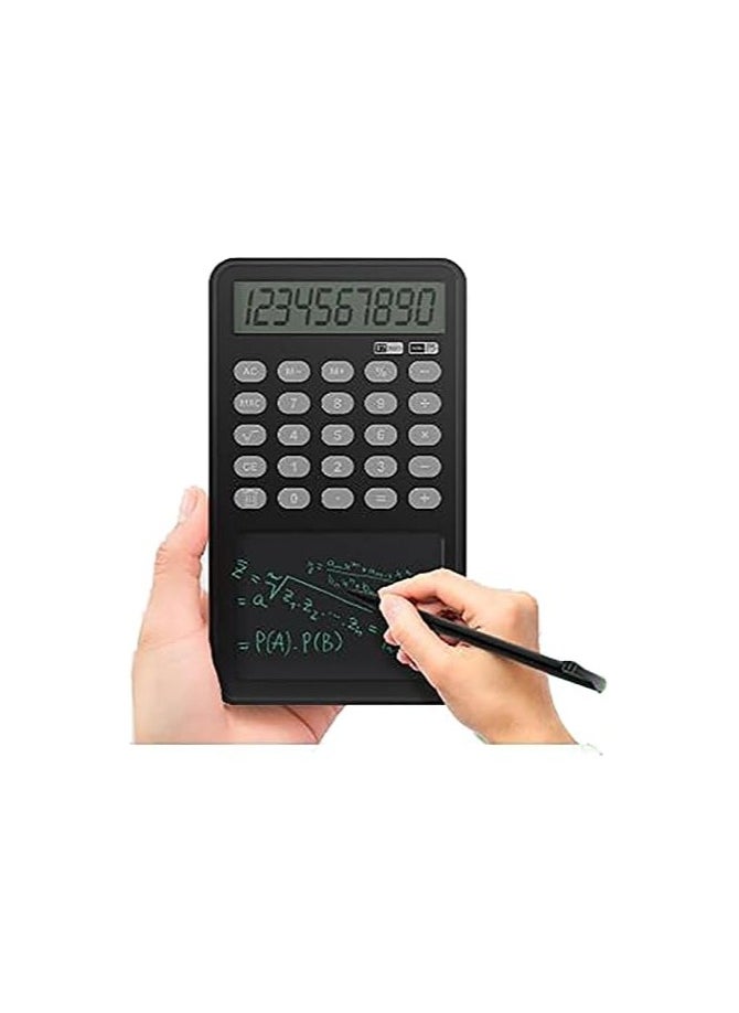 Calculator Basic With Writing Tablet Stylus Pen Digit Display Hand held Calculator For Daily Calculate And Office Black