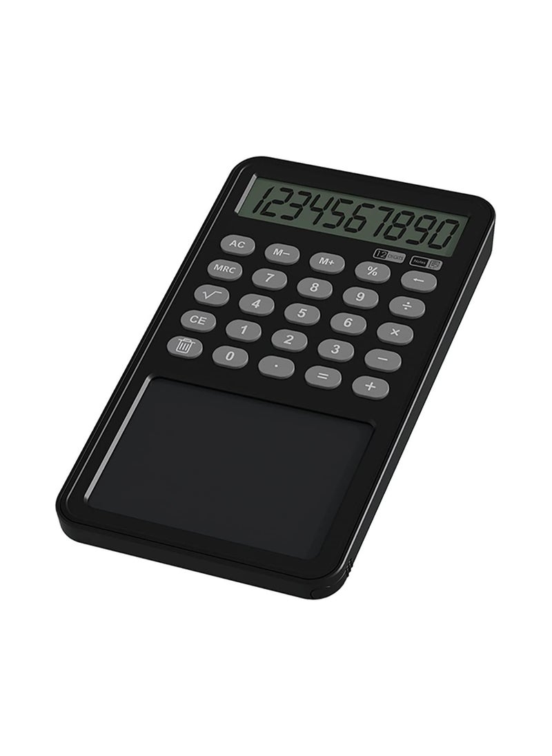 Calculator Basic With Writing Tablet Stylus Pen Digit Display Hand held Calculator For Daily Calculate And Office Black
