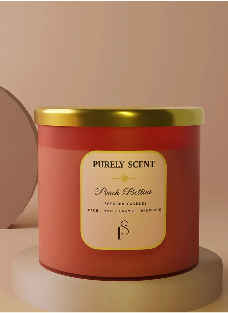 PURELY SCENT Bellini 100Percent Soy Wax Candle