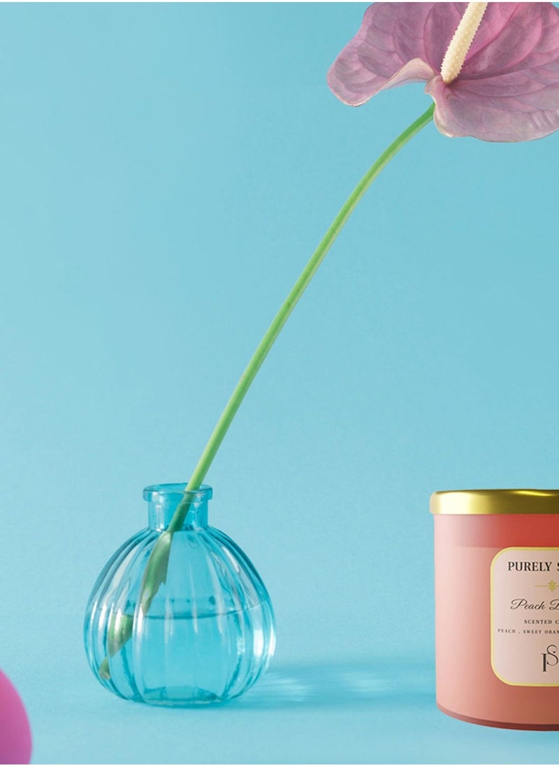 PURELY SCENT Peach Bellini 100% Soy Wax Candle 410 Grams  - Image 4