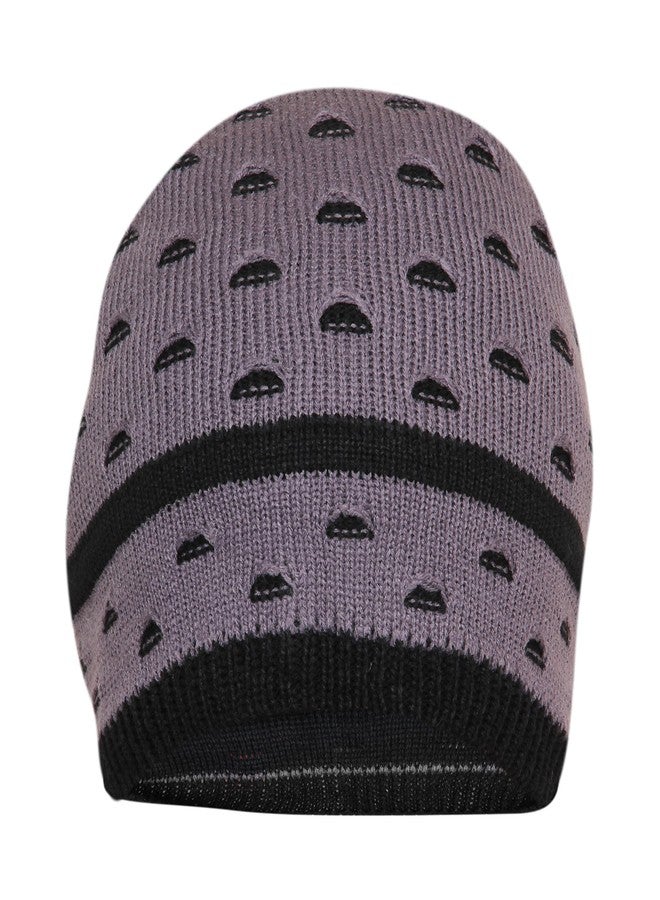 FabSeasons Unisex Gray Acrylic Woolen Slouchy Beanie and Skull Cap for Winters - Image 2