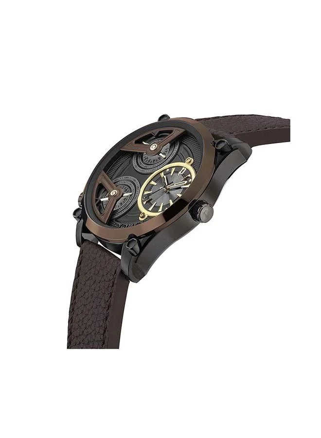 بوليس Police Wing Gents Chronograph Watch with Brown Leather Strap