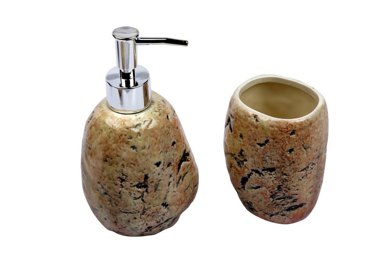 Home Creations Stylish Ceramic Bathroom Set 4pcs - Image 2