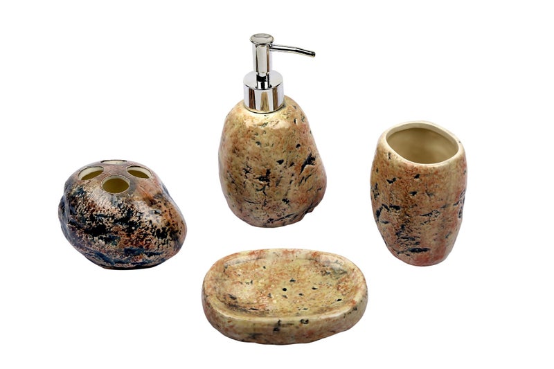 Home Creations Stylish Ceramic Bathroom Set 4pcs - Image 4