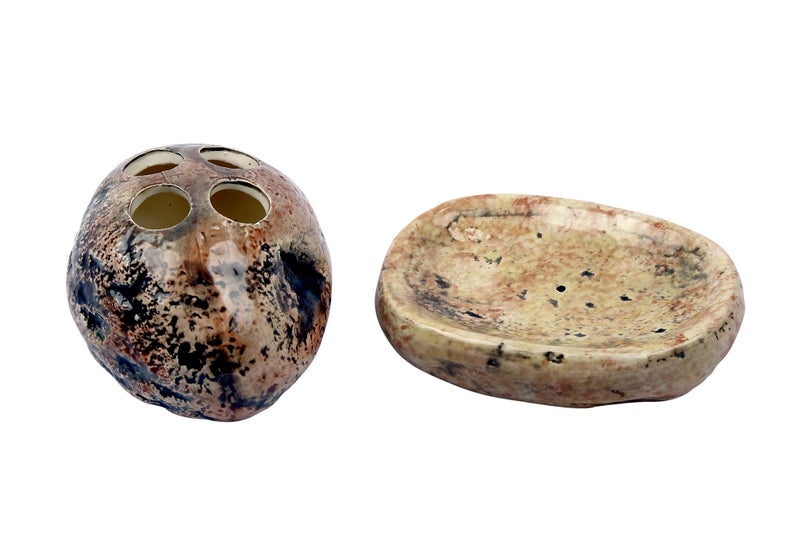 Home Creations Stylish Ceramic Bathroom Set 4pcs - Image 3