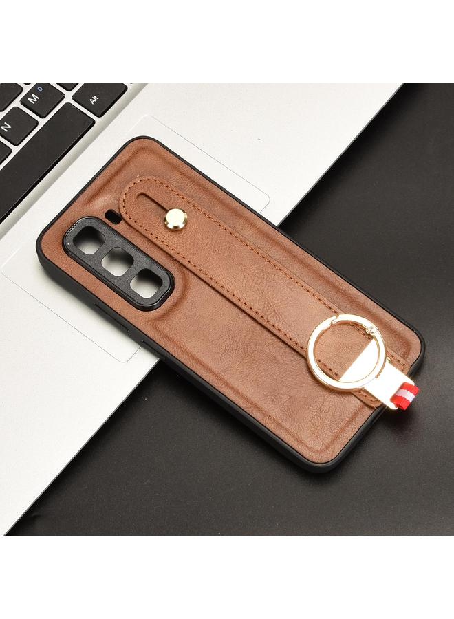 زبون جراب لهاتف Infinix Hot 50 Pro+ 4G X6880 مزود بسوار معصم وغطاء خلفي من الجلد - Image 2