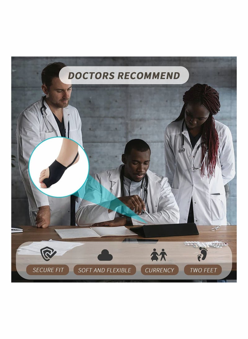 SYOSI Bunion Corrector, Orthopedic Bunion Splint, Big Toe Separator Pain Relief, Non-Surgical Hallux Valgus Correction, Big Toe Straightener Pain Relief for Women & Men, Day Night Support (Black) - Image 5